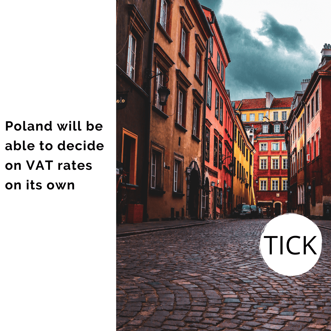 Poland will be able to decide on VAT rates on its own