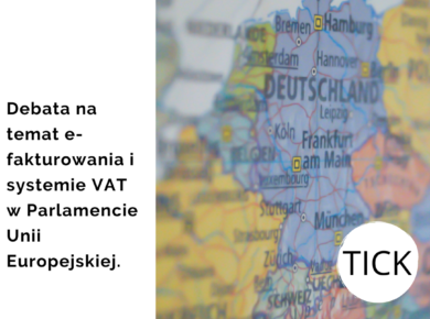 Debata na temat e-fakturowania i systemie VAT w Parlamencie Unii Europejskiej.