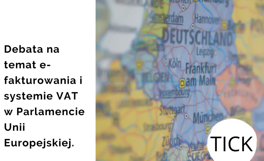 Debata na temat e-fakturowania i systemie VAT w Parlamencie Unii Europejskiej.