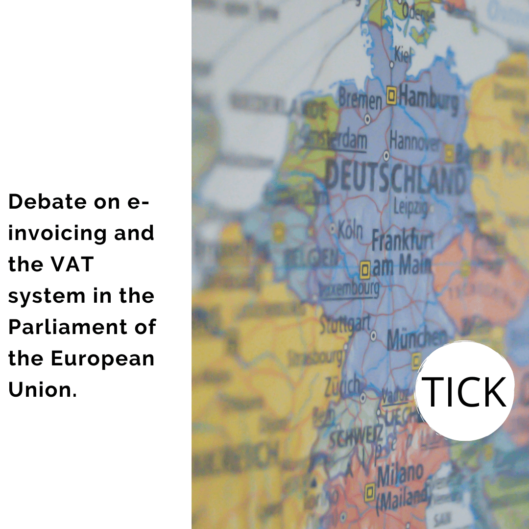 Debate on e-invoicing and the VAT system in the Parliament of the European Union