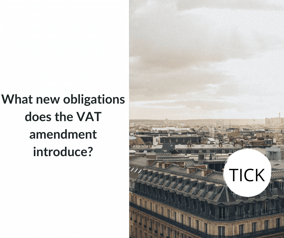 What new obligations does the VAT amendment introduce