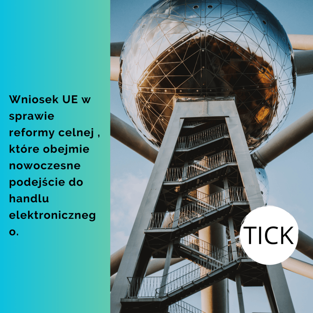 Wniosek UE w sprawie reformy celnej , które obejmie nowoczesne podejście do handlu elektronicznego.